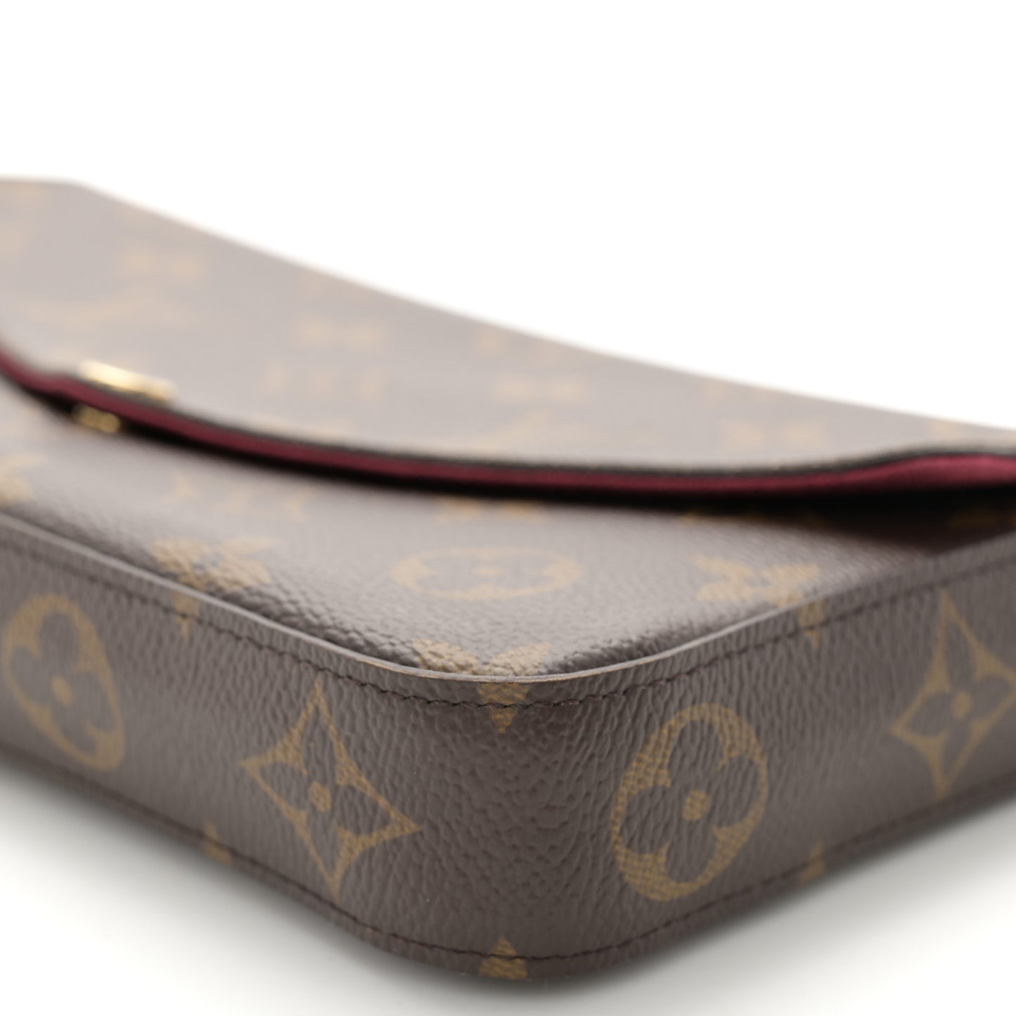 Monogram Pochette Felicie Chain Wallet Fuchsia