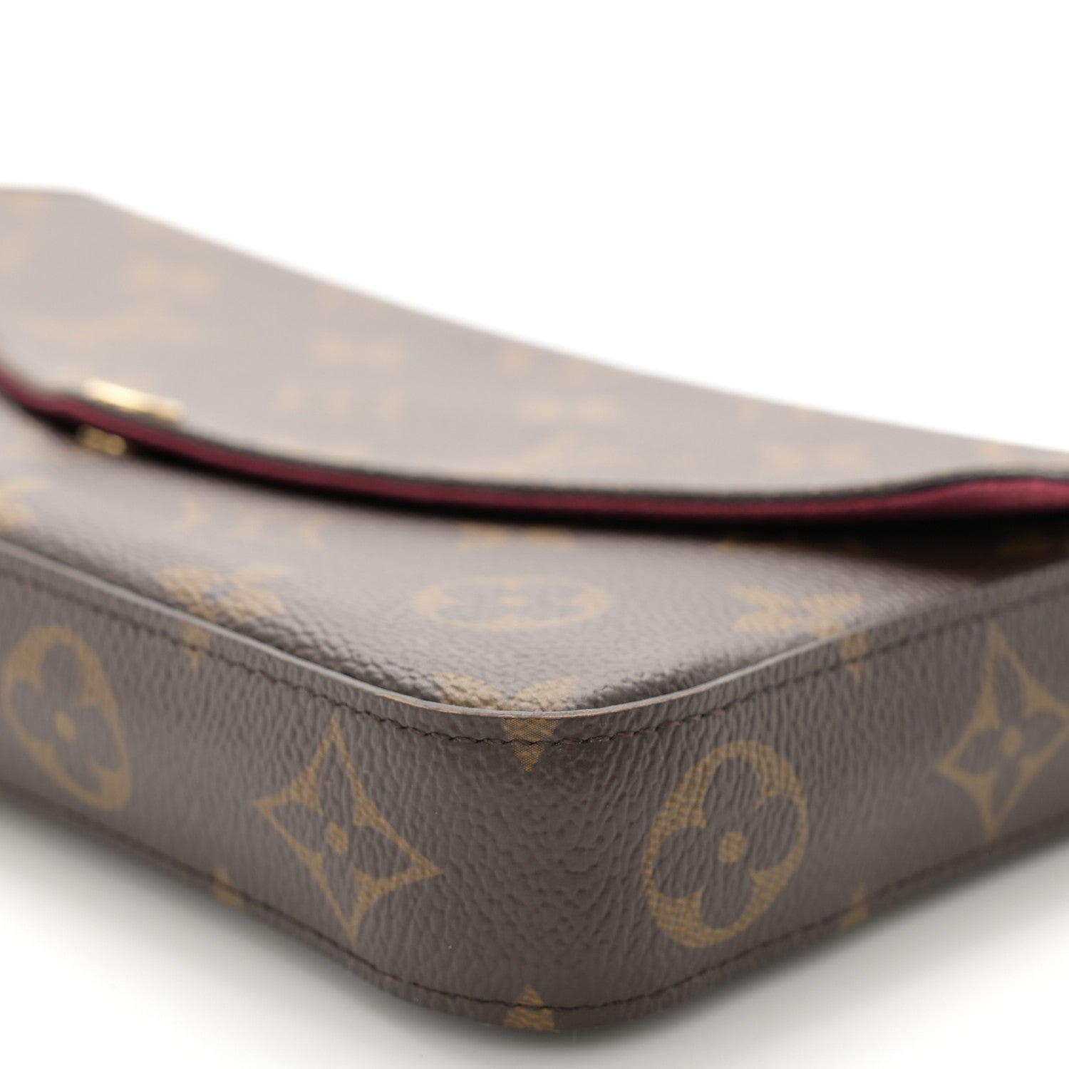 Louis Vuitton Monogram Pochette Felicie Chain Wallet Fuchsia 10 of 12