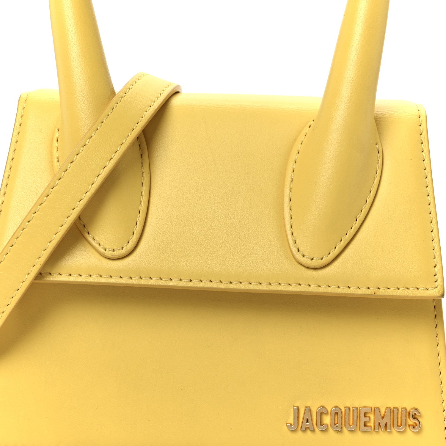 Jacquemus Smooth Calfskin Le Chiquito Moyen Yellow 7 of 9
