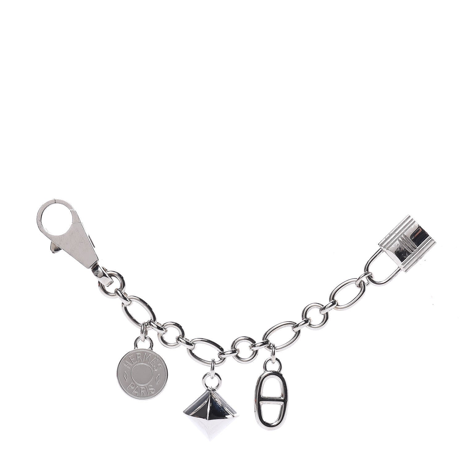 Hermes Palladium Olga Bag Charm Silver 1 of 3