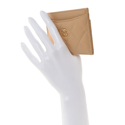Chanel Caviar Quilted Card Holder Beige 2 of 8