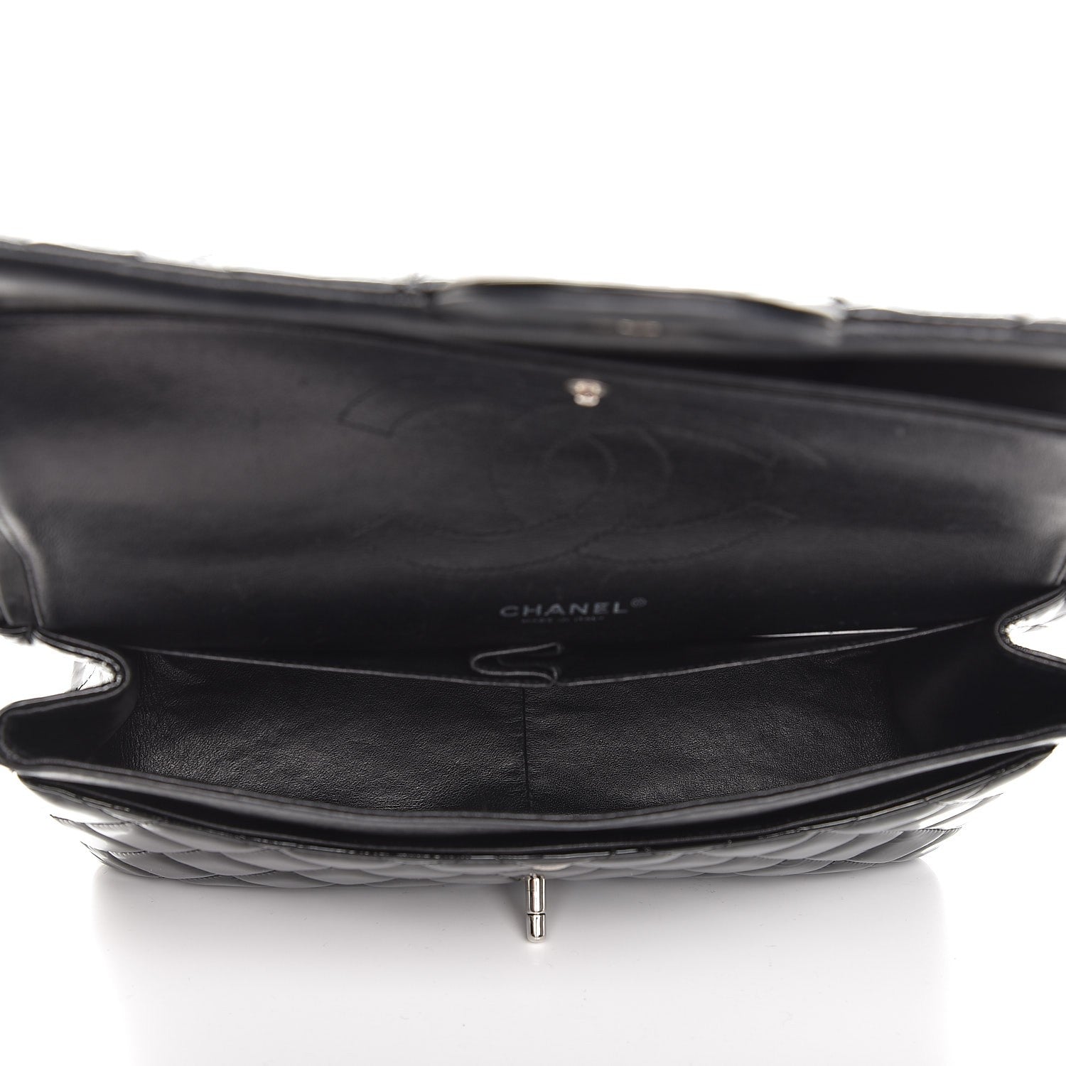 Chanel Patent Quilted Jumbo Double Flap Black 6 of 14