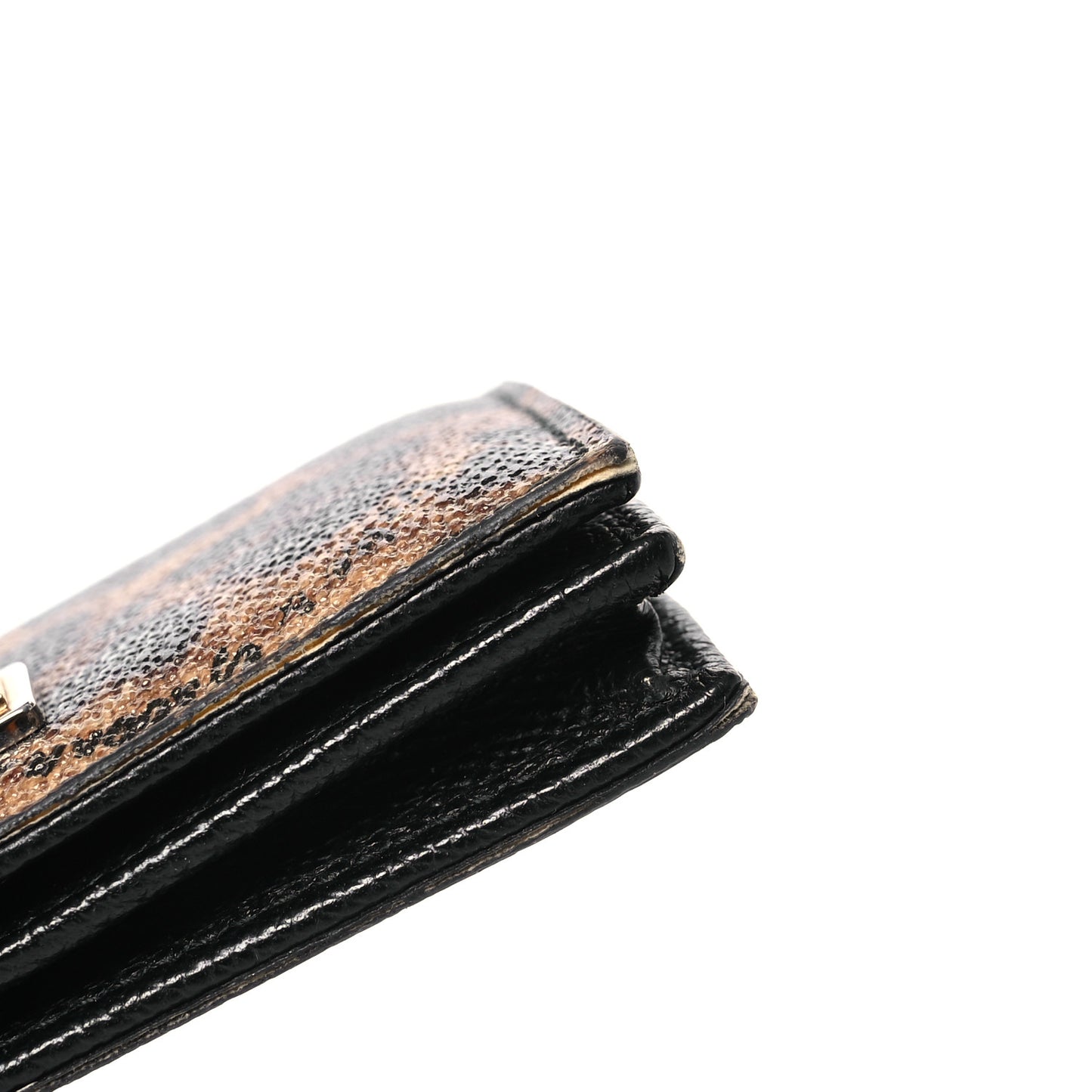 Dauphine Leopard Print Flap Card Holder