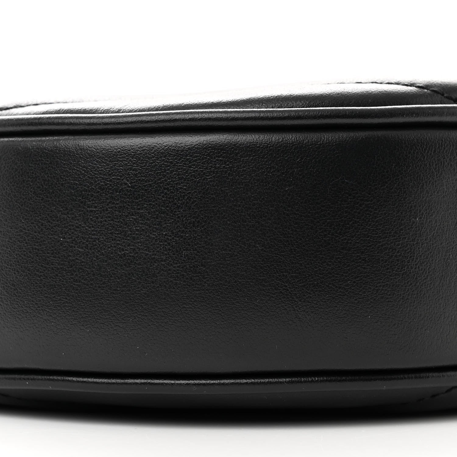 Saint Laurent Calfskin Matelasse Chevron Round Vinyle Camera Bag Black 9 of 13