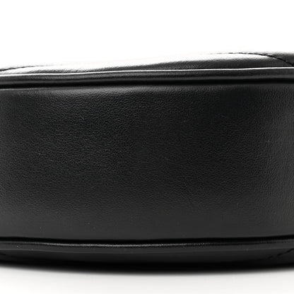 Saint Laurent Calfskin Matelasse Chevron Round Vinyle Camera Bag Black 9 of 13