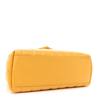 Saint Laurent Calfskin Y Quilted Monogram Small Loulou Chain Satchel Cheddar 4 of 13