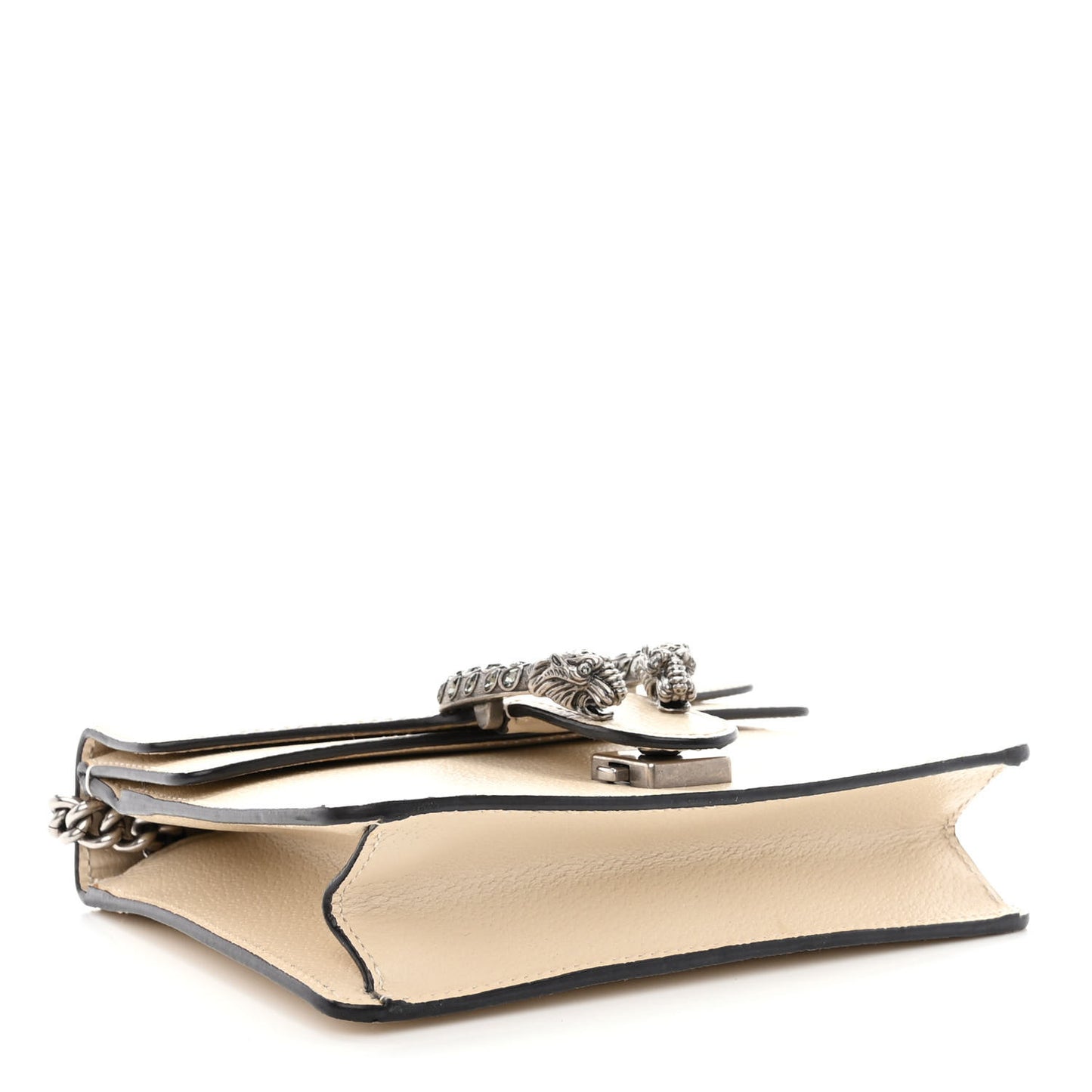 Textured Calfskin Crystal Mini Dionysus Shoulder Bag Mystic White