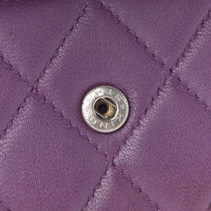 Chanel Lambskin Quilted Medium Boy Flap Wallet Purple 9 of 9