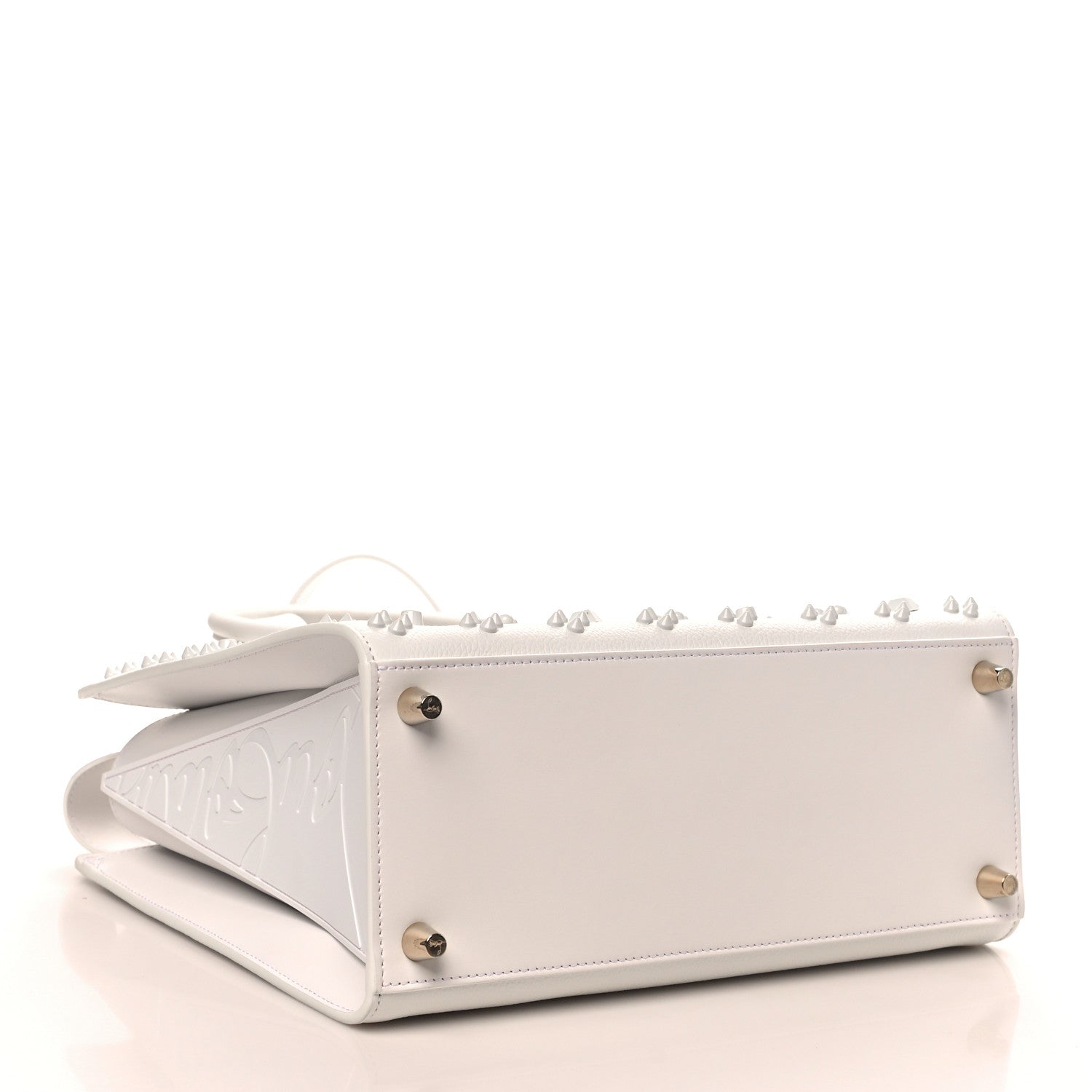 Christian Louboutin Calfskin Spikes Loubinthesky Medium Paloma Bianco 4 of 11