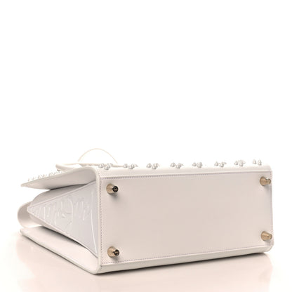Christian Louboutin Calfskin Spikes Loubinthesky Medium Paloma Bianco 4 of 11