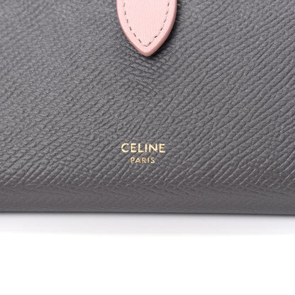 Celine Grained Calfskin Medium Multifunction Strap Wallet Grey Vintage Pink 6 of 8