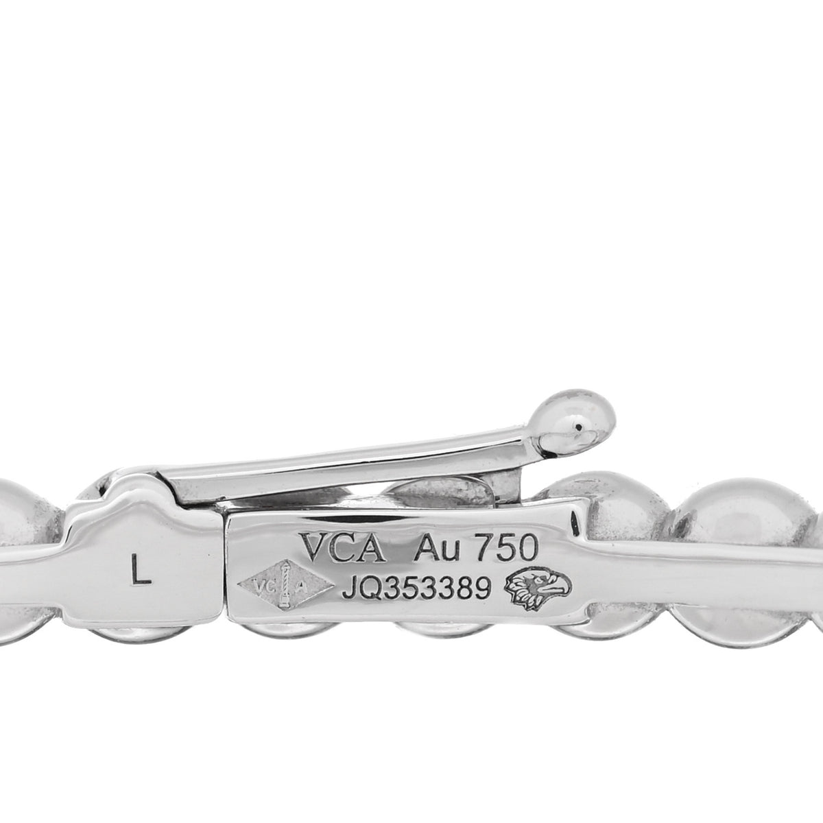 Van Cleef & Arpels 18K White Gold Perlee Pearls of Gold Bracelet L 3 of 3