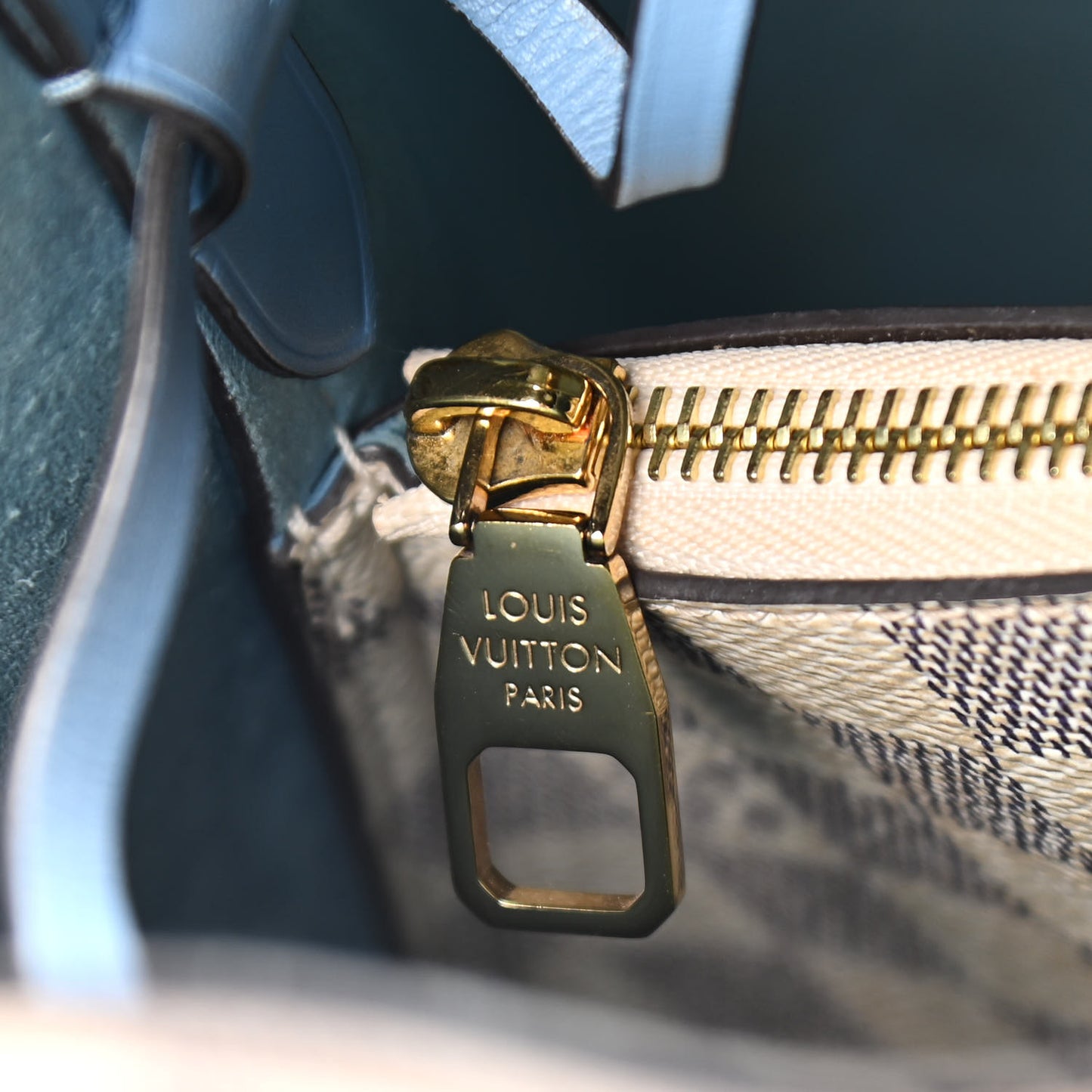 Damier Azur Neonoe MM Bleuet