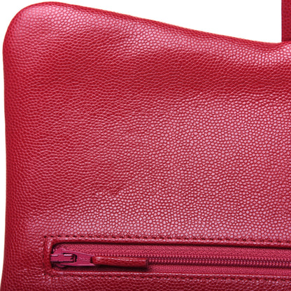 Chanel Caviar Quilted Jumbo Double Flap Dark Pink 10 of 15