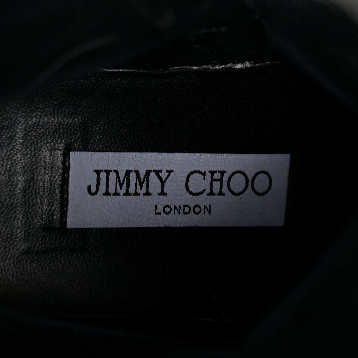Jimmy Choo Grained Calfskin Nari Diamond Chain Flat Boots 39 Black Anthracite 6 of 8