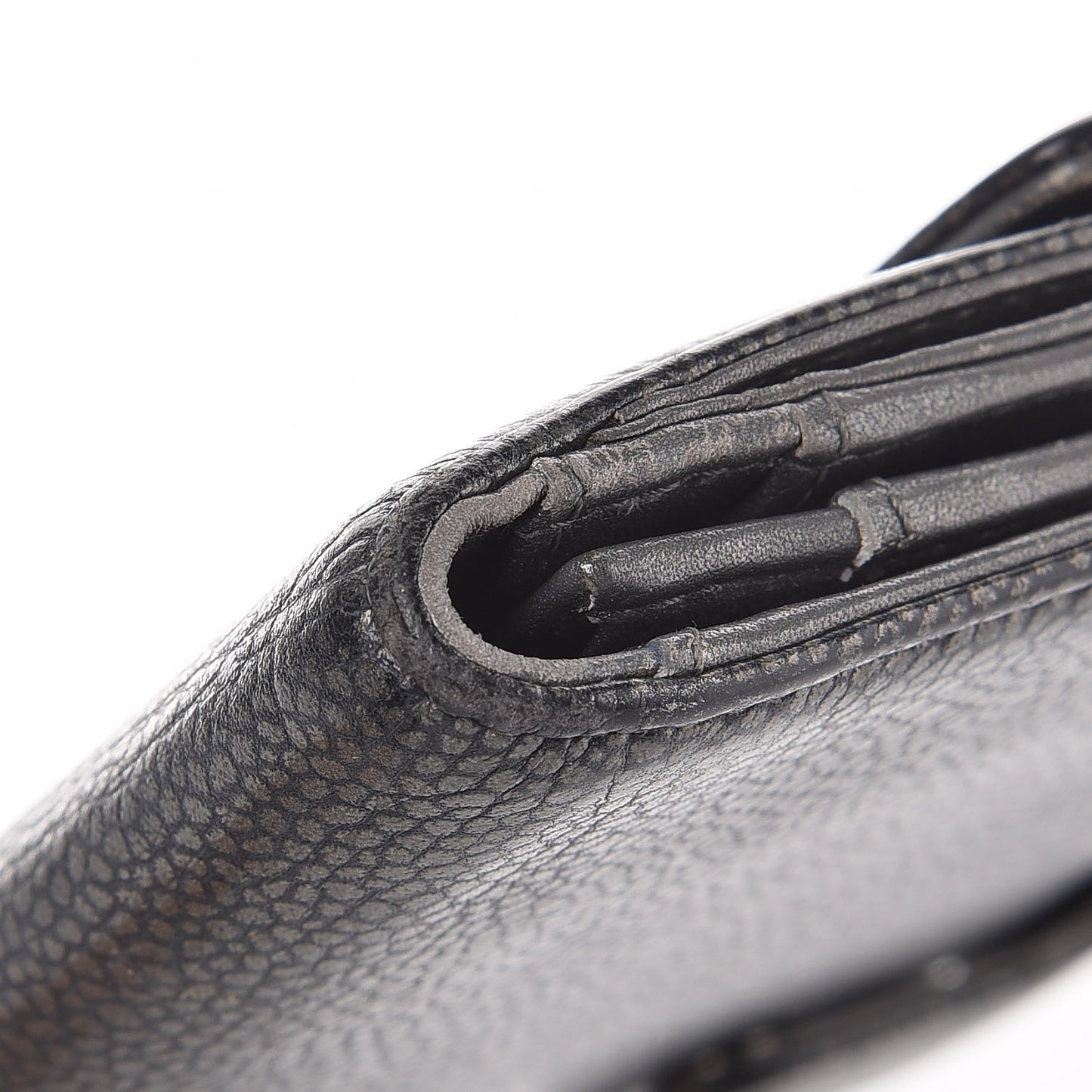 Metallic Caviar Timeless CC Large Gusset Flap Wallet Dark Silver