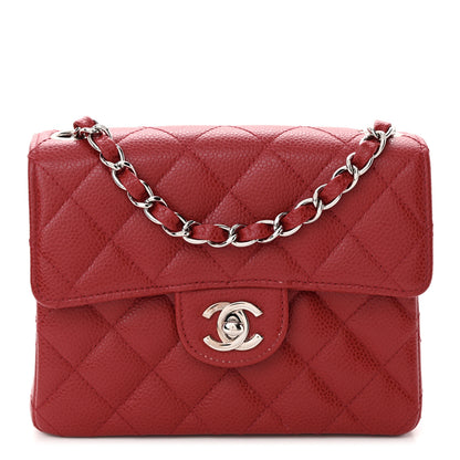 Chanel Caviar Quilted Mini Square Flap Red 1 of 12