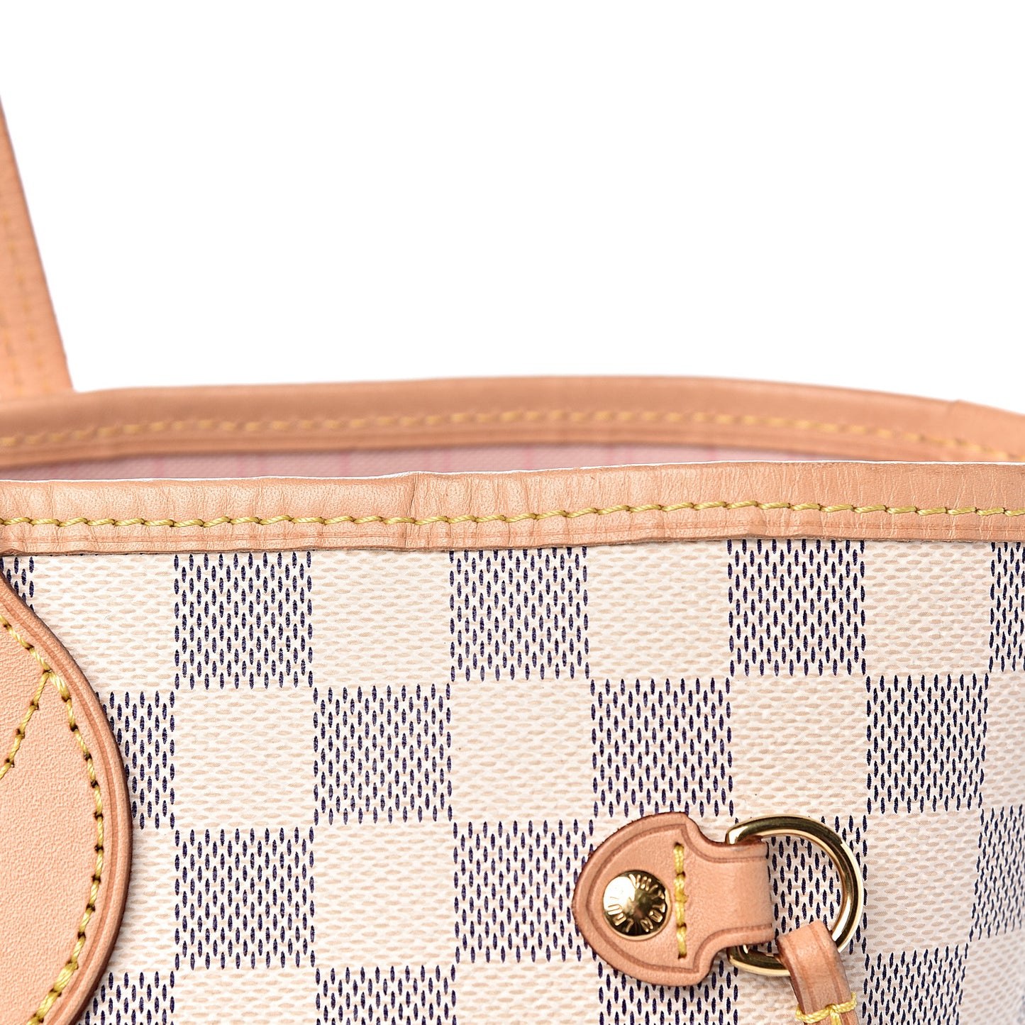 Damier Azur Neo Neverfull MM Rose Ballerine