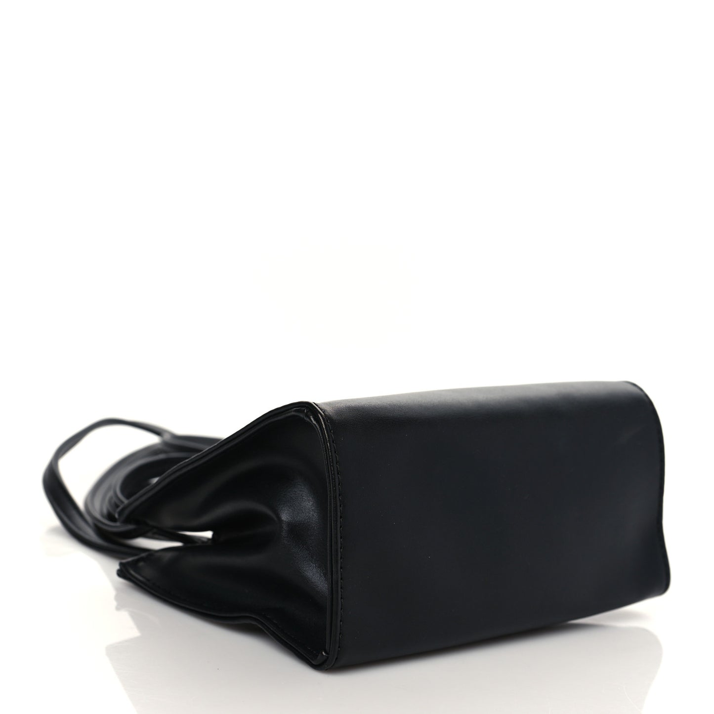Vegan Leather Small Shopping Bag Black