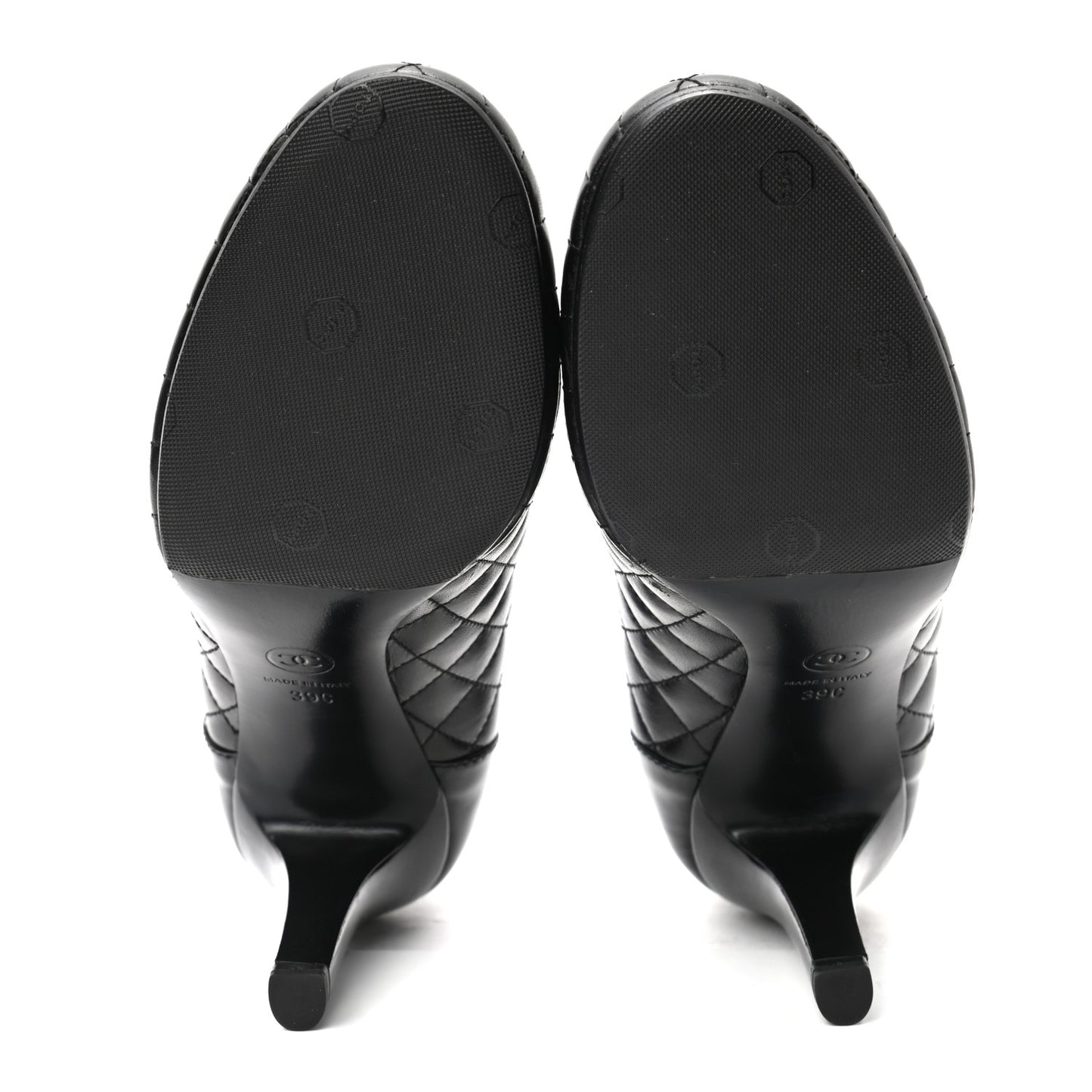 Lambskin Patent CC Chain Pumps 39 Black