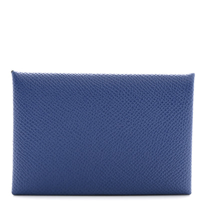 Hermes Epsom Calvi Card Case Deep Bleu 1 of 8