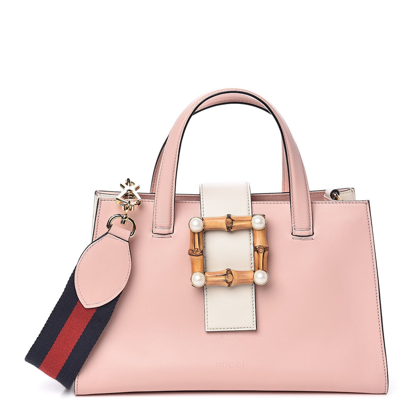 Nappa Small Bamboo Buckle Top Handle Bag Perfect Pink