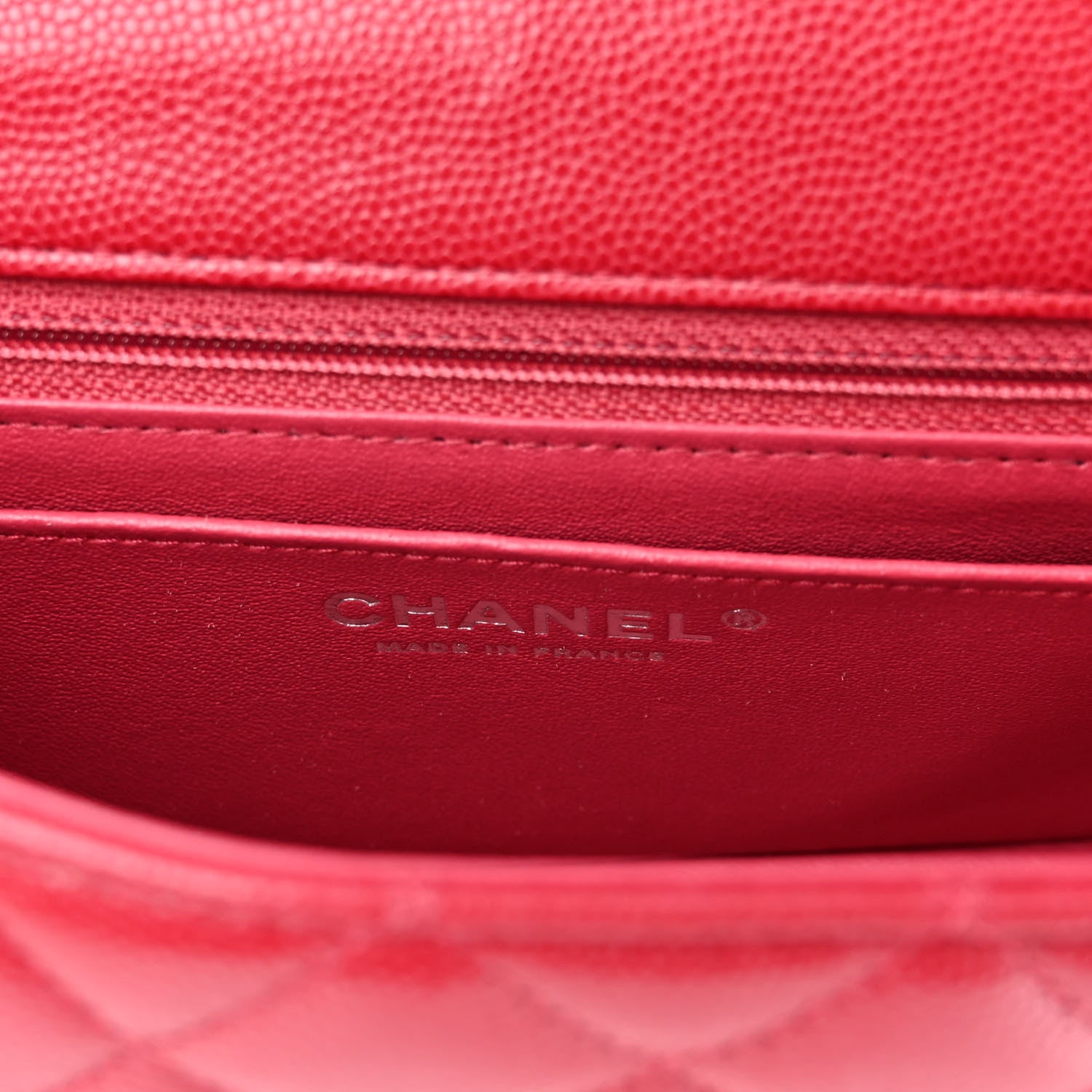 Chanel Caviar Quilted Mini Rectangular Flap Red 6 of 10