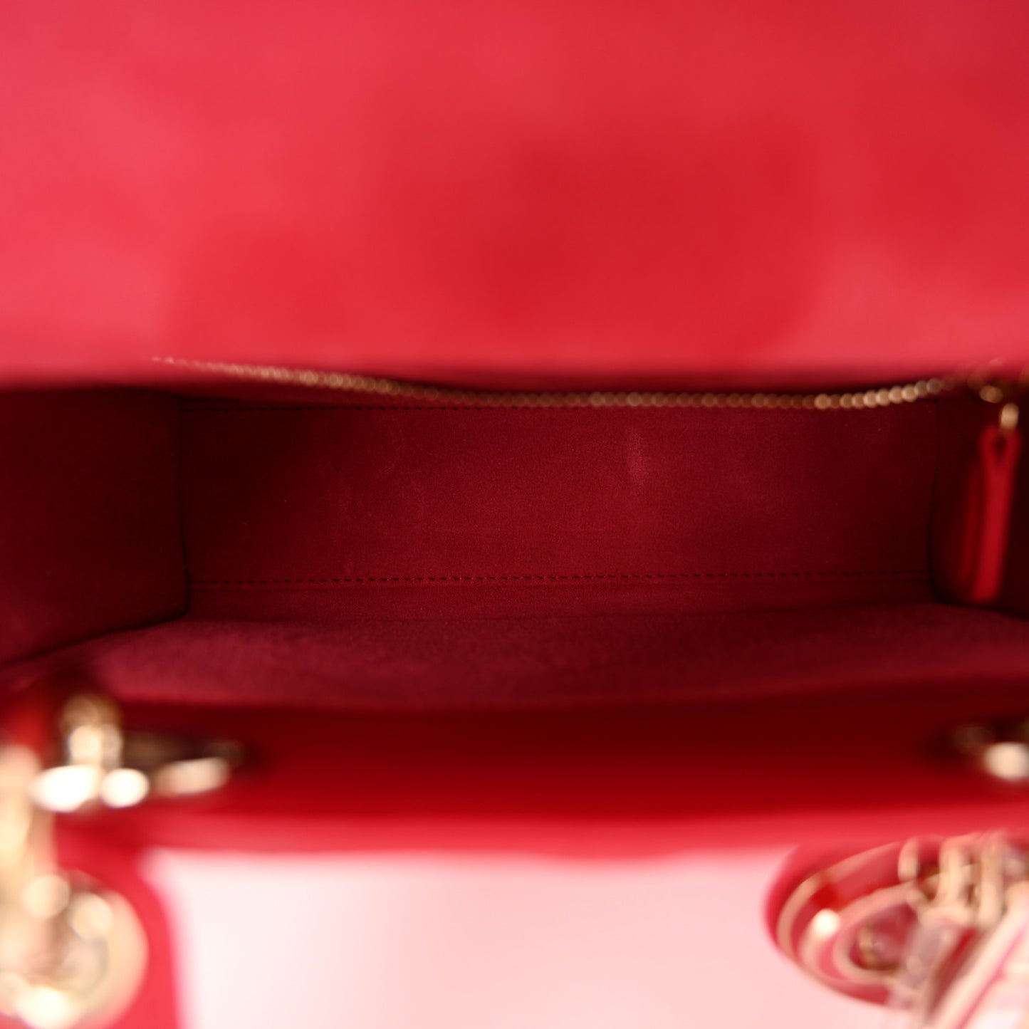 Lambskin Cannage Small My ABCDior Lady Dior Red