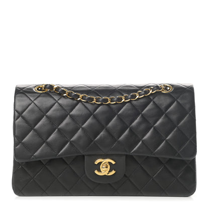 Chanel Lambskin Quilted Medium Double Flap Black 1 of 16