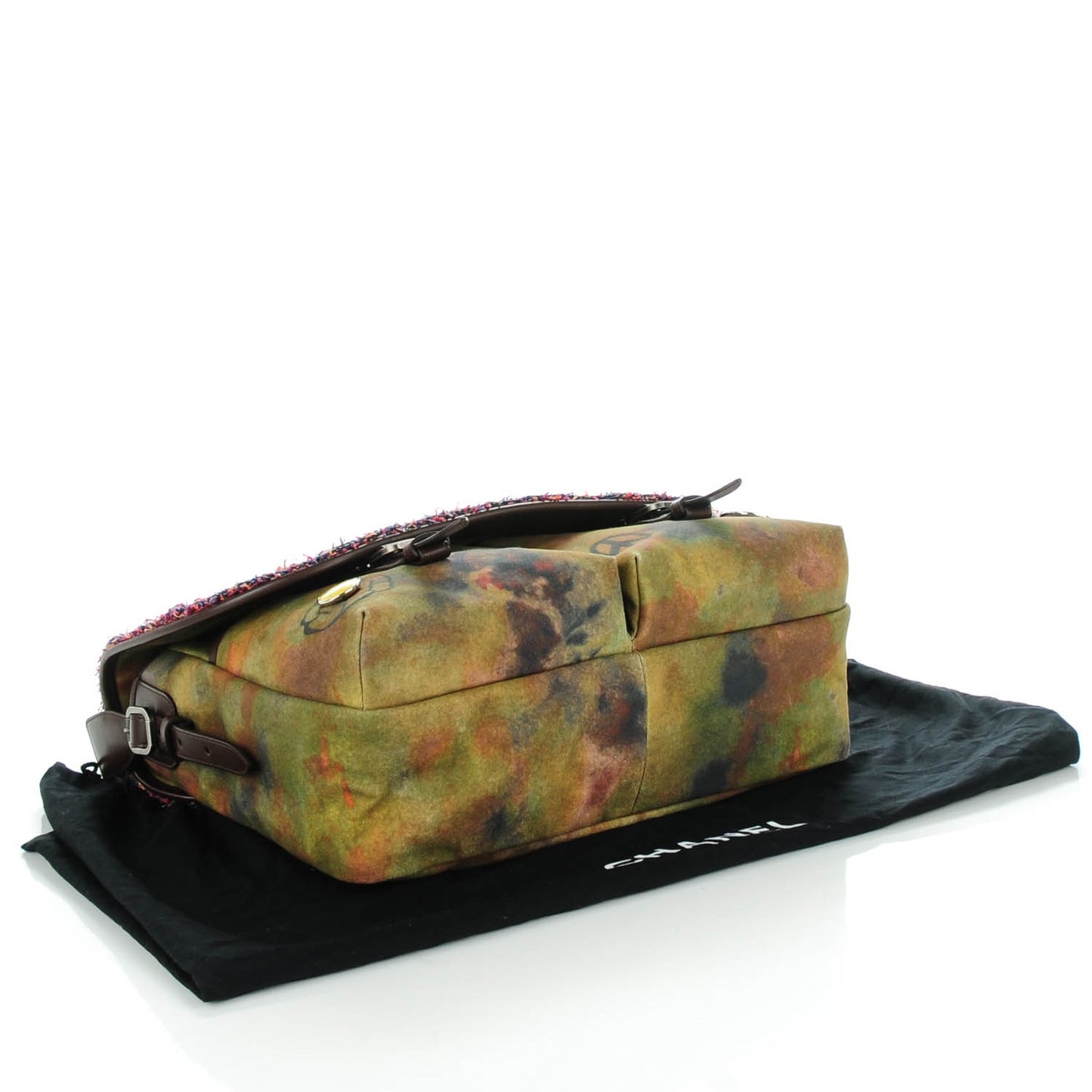 Washed Toile Large Graffiti On The Pavements Messenger Khaki Multicolor