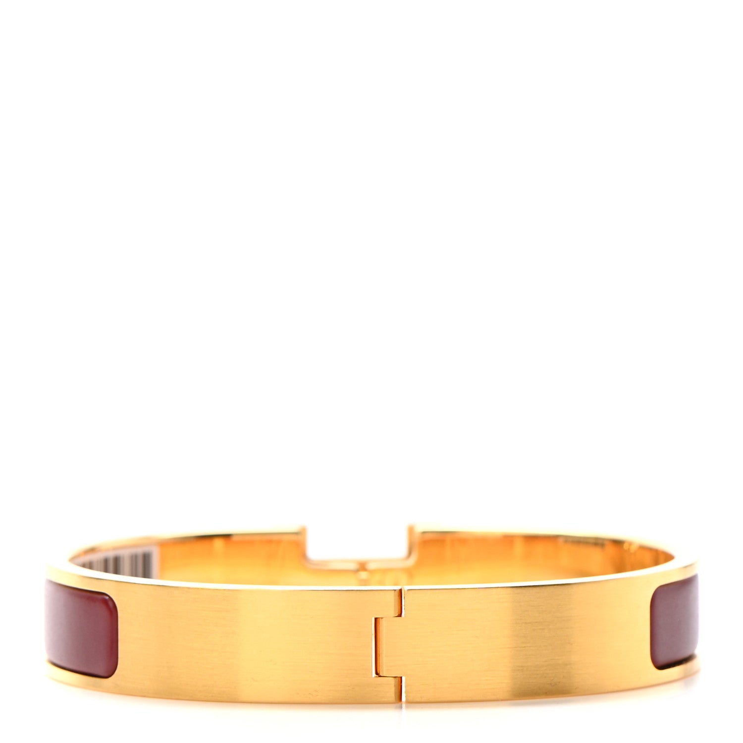 Hermes Matte Enamel Narrow Clic Clac HH Bracelet GM Rouge H 3 of 6
