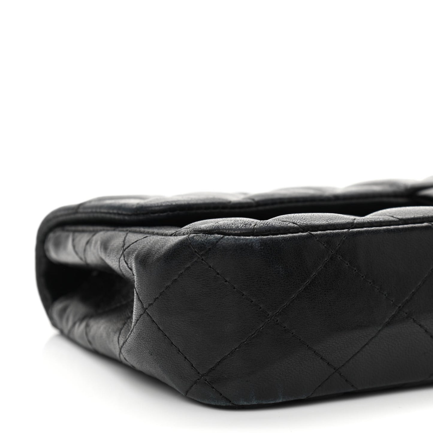 Lambskin Quilted East West Flap Black