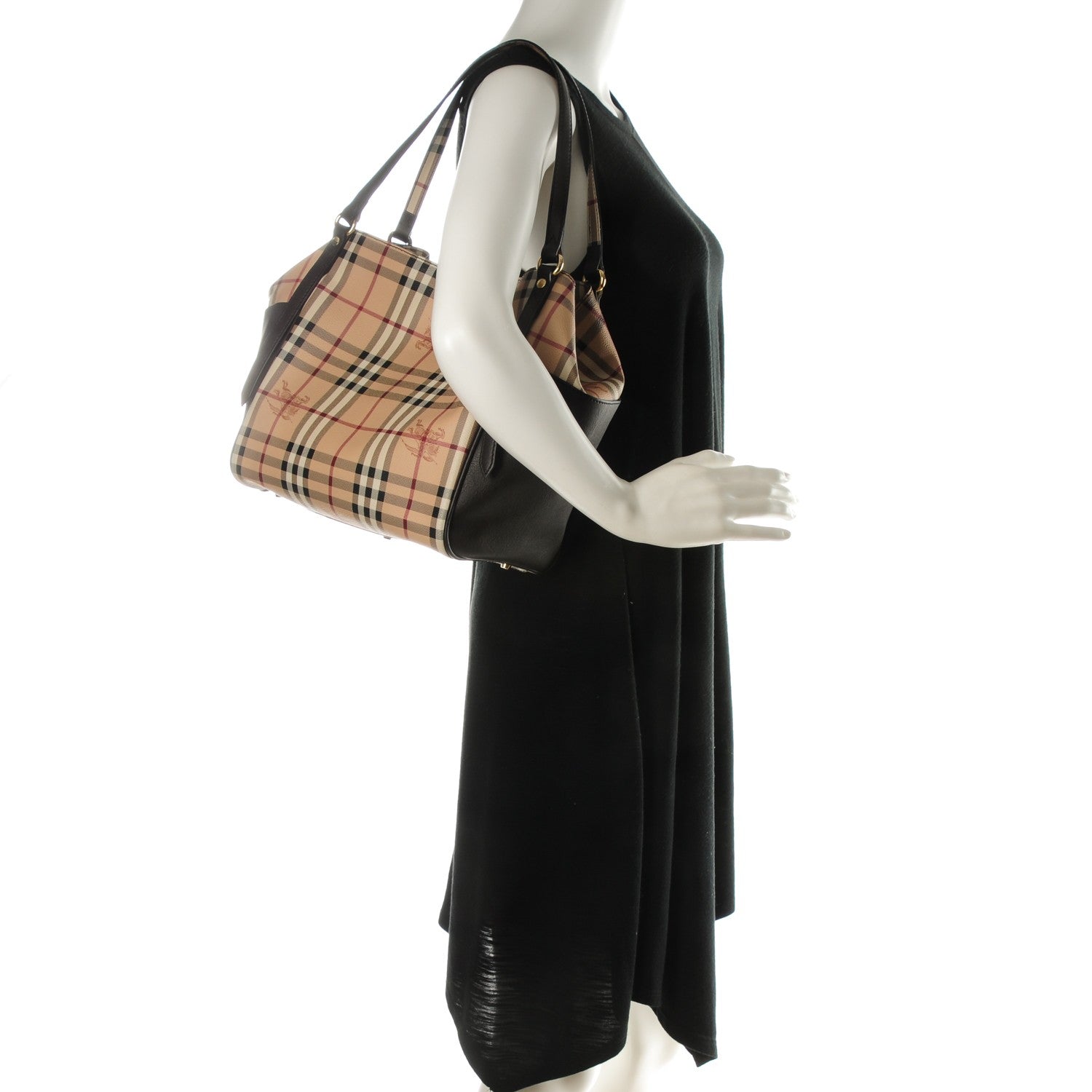 Burberry Haymarket Check Small Canterbury Tote Chocolate 2 of 8