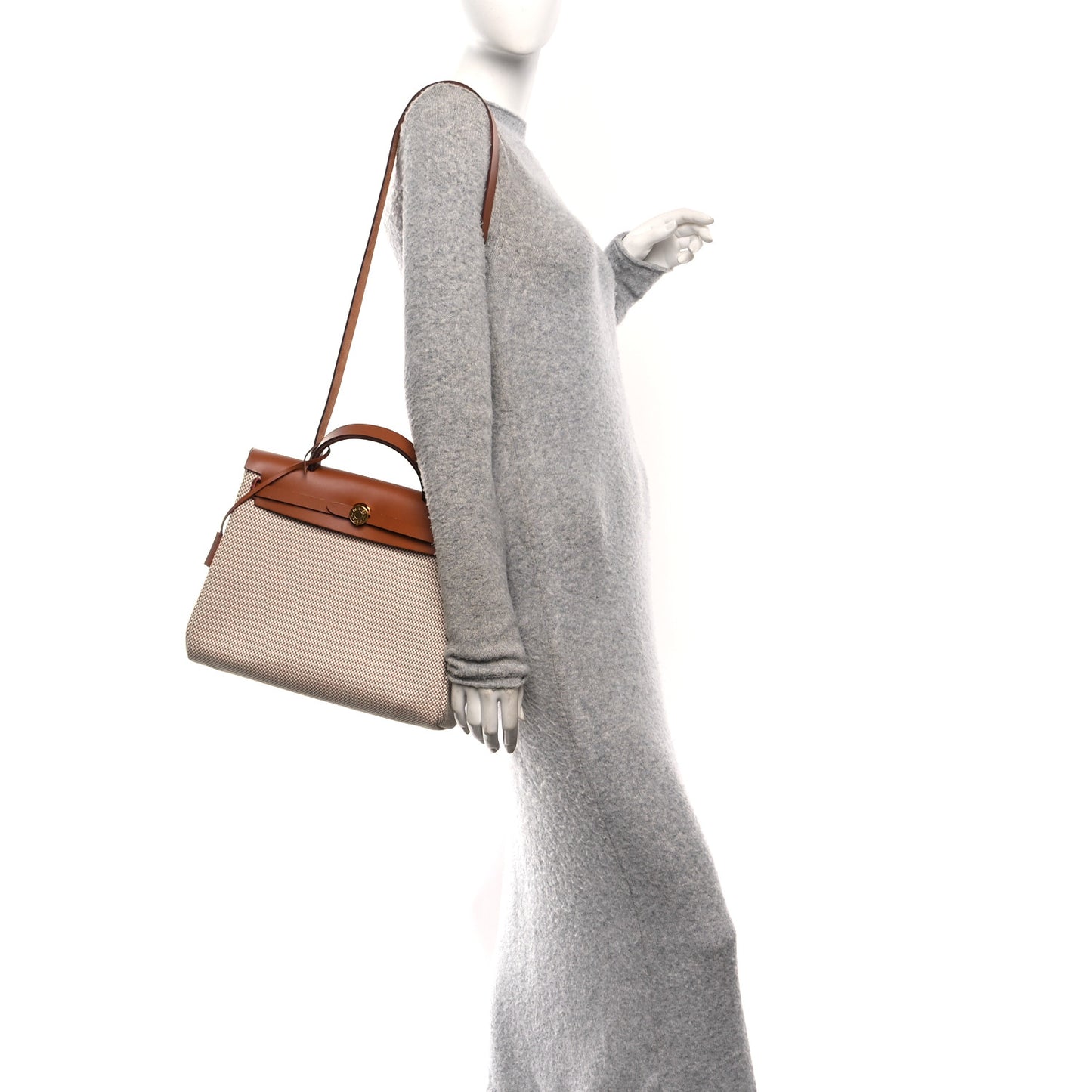 Vache Hunter Criss Viking Herbag Zip Retourne 31 PM Ecru Beige Fauve