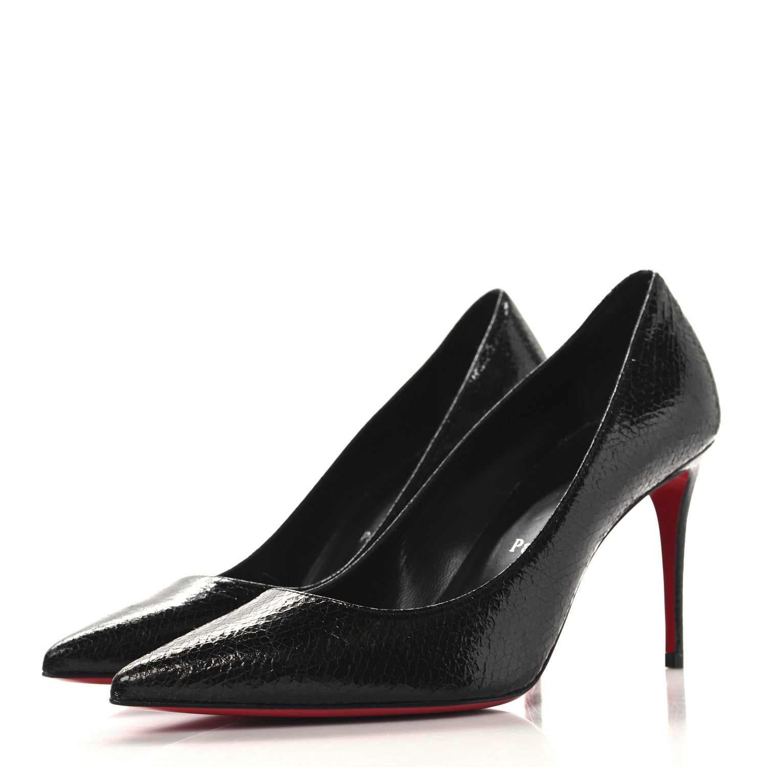 Christian Louboutin Laminated Calfskin Specchio So Kate 85 Pumps 39 Black 4 of 8