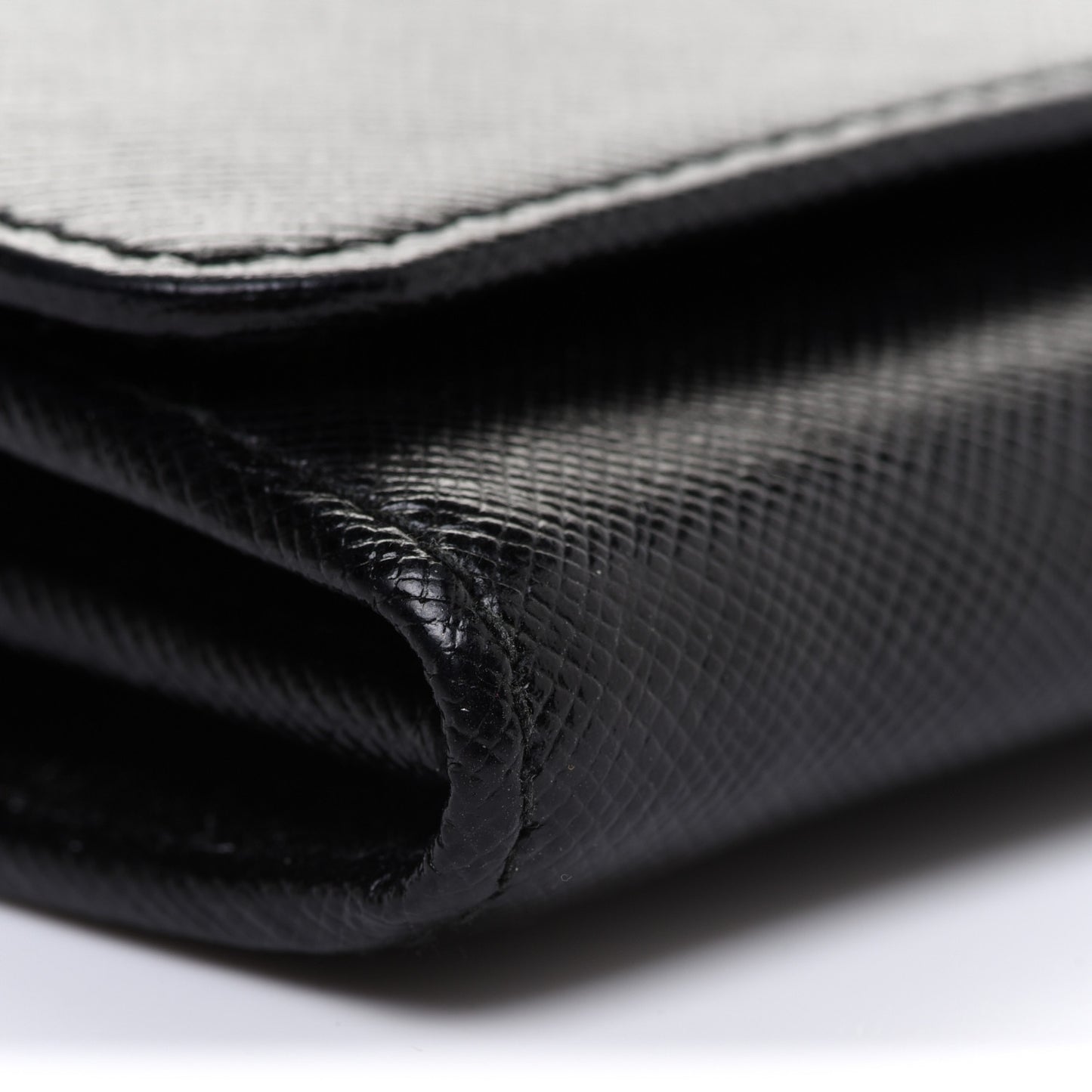 Saffiano Metal Mini Crossbody Wallet Nero Black