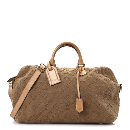 Louis Vuitton Denim Monogram Stone Speedy Bandouliere 35 Caramel 1 of 13