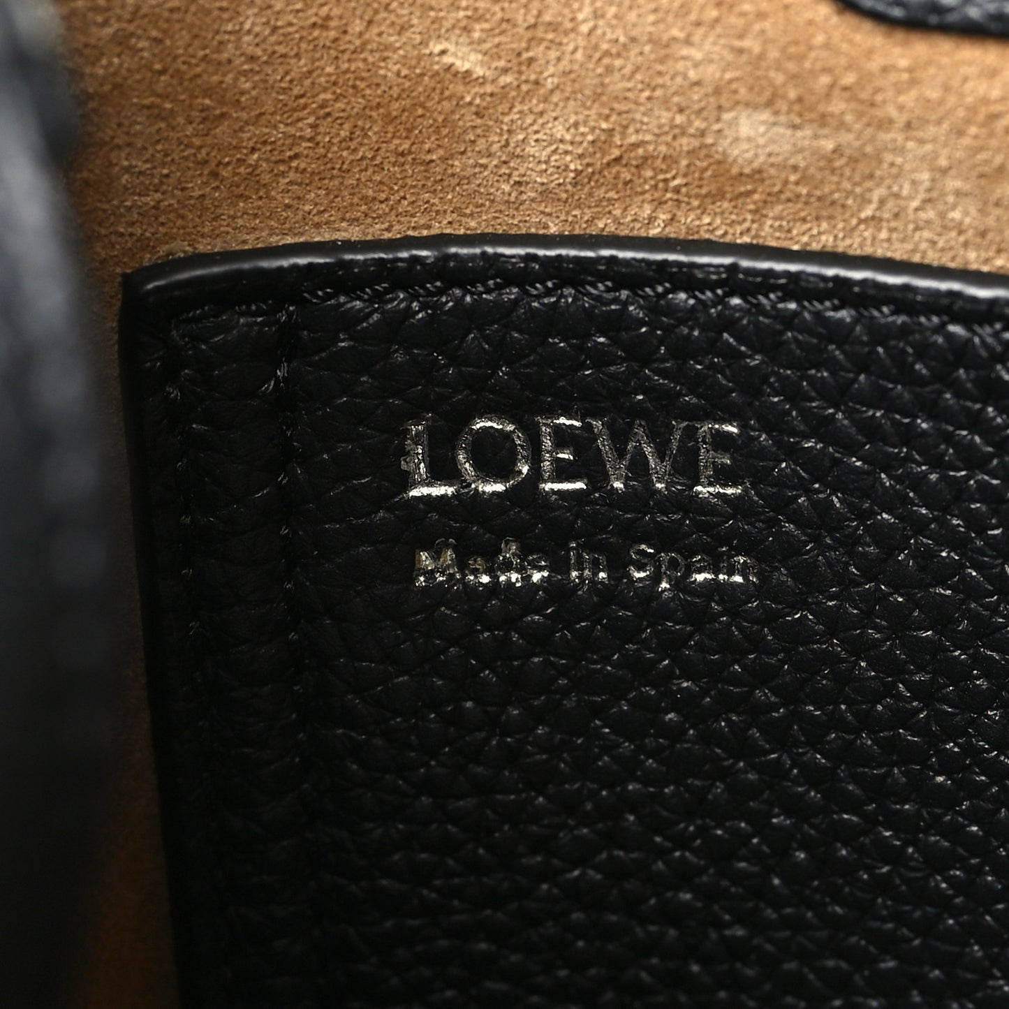 Soft Grained Calfskin Mini Pebble Bucket Bag Black
