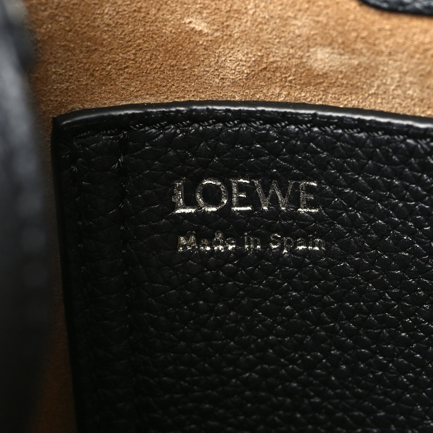 Loewe Soft Grained Calfskin Mini Pebble Bucket Bag Black 6 of 11