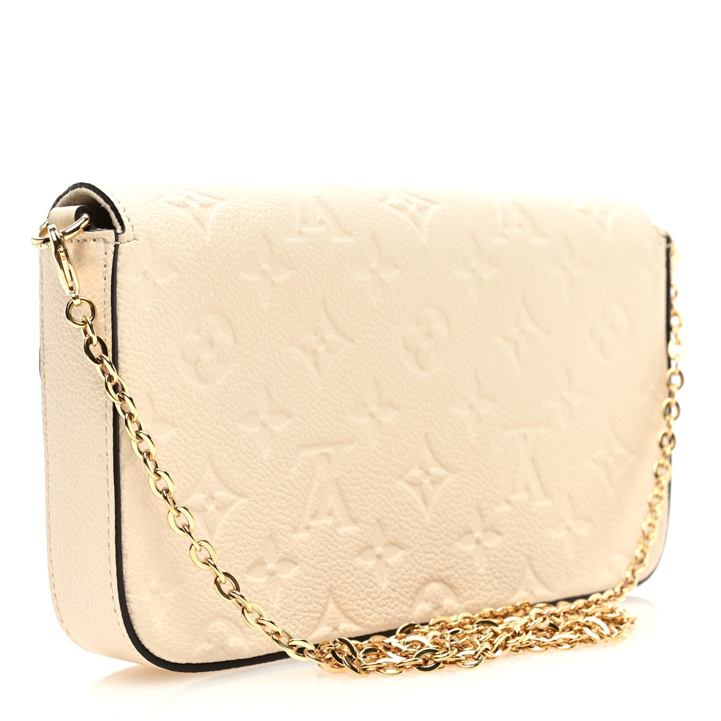 Empreinte Pochette Felicie Chain Wallet Cream