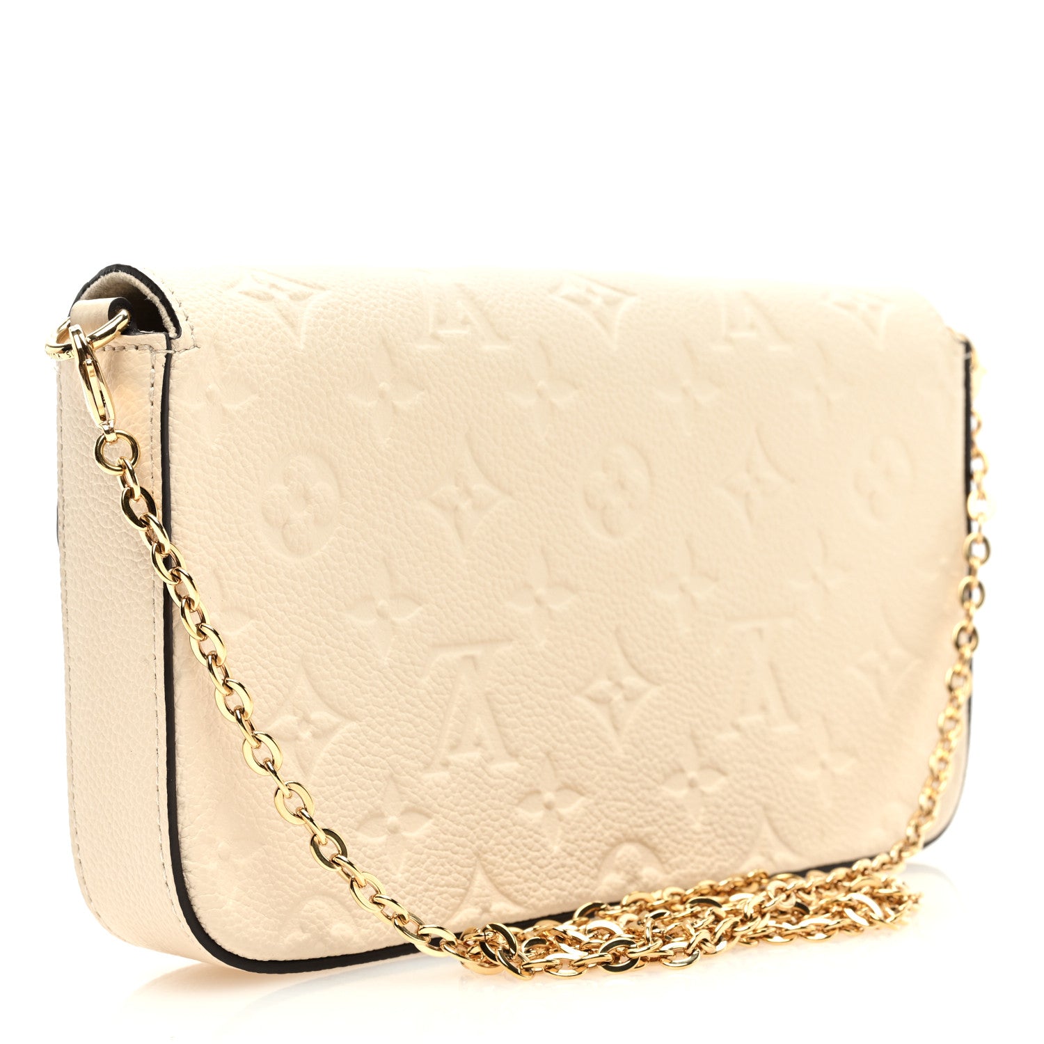 Louis Vuitton Empreinte Pochette Felicie Chain Wallet Cream 4 of 10