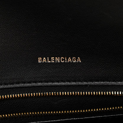 Balenciaga Shiny Box Calfskin Small Hourglass Top Handle Bag Black 6 of 10