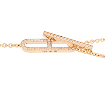 Hermes 18K Rose Gold Diamond PM Ever Chaine D'Ancre Necklace ST 5 of 6