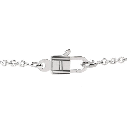 Hermes 18K White Gold Diamond Kelly Amulettes Pendant Necklace 4 of 6