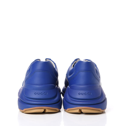Gucci X MLB Calfskin NY Yankees Mens Rhyton Sneakers 11.5 Electric Blue 7 of 11