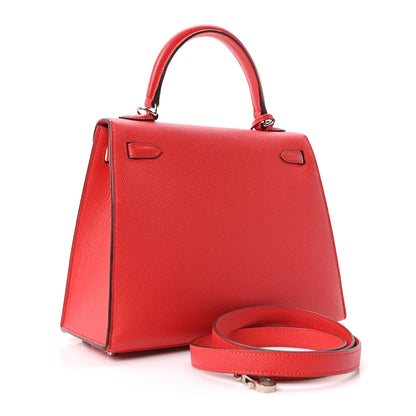 Hermes Epsom Kelly Sellier 25 Rouge Casaque 3 of 10