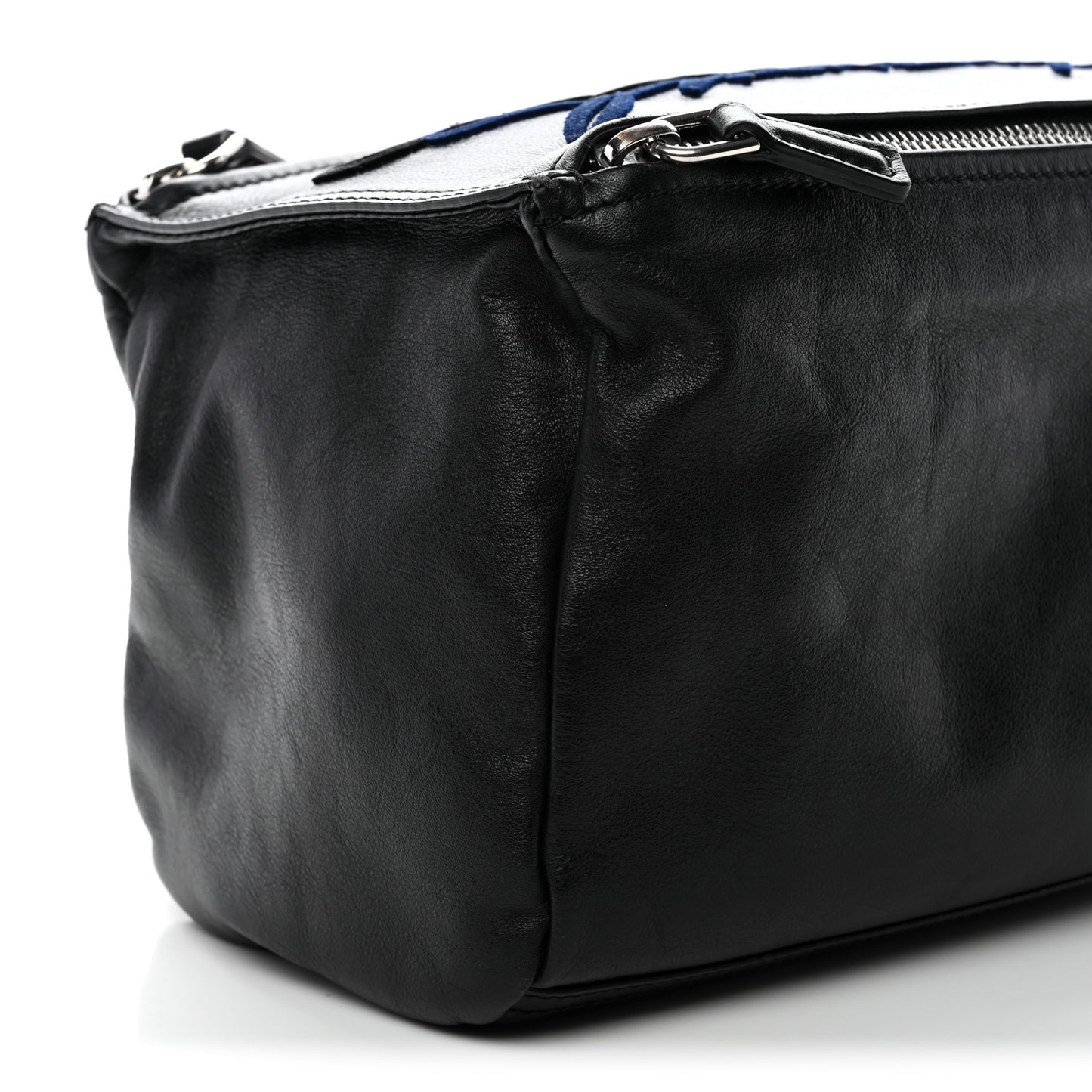 Sugar Goatskin Velvet Logo Small Pandora Black