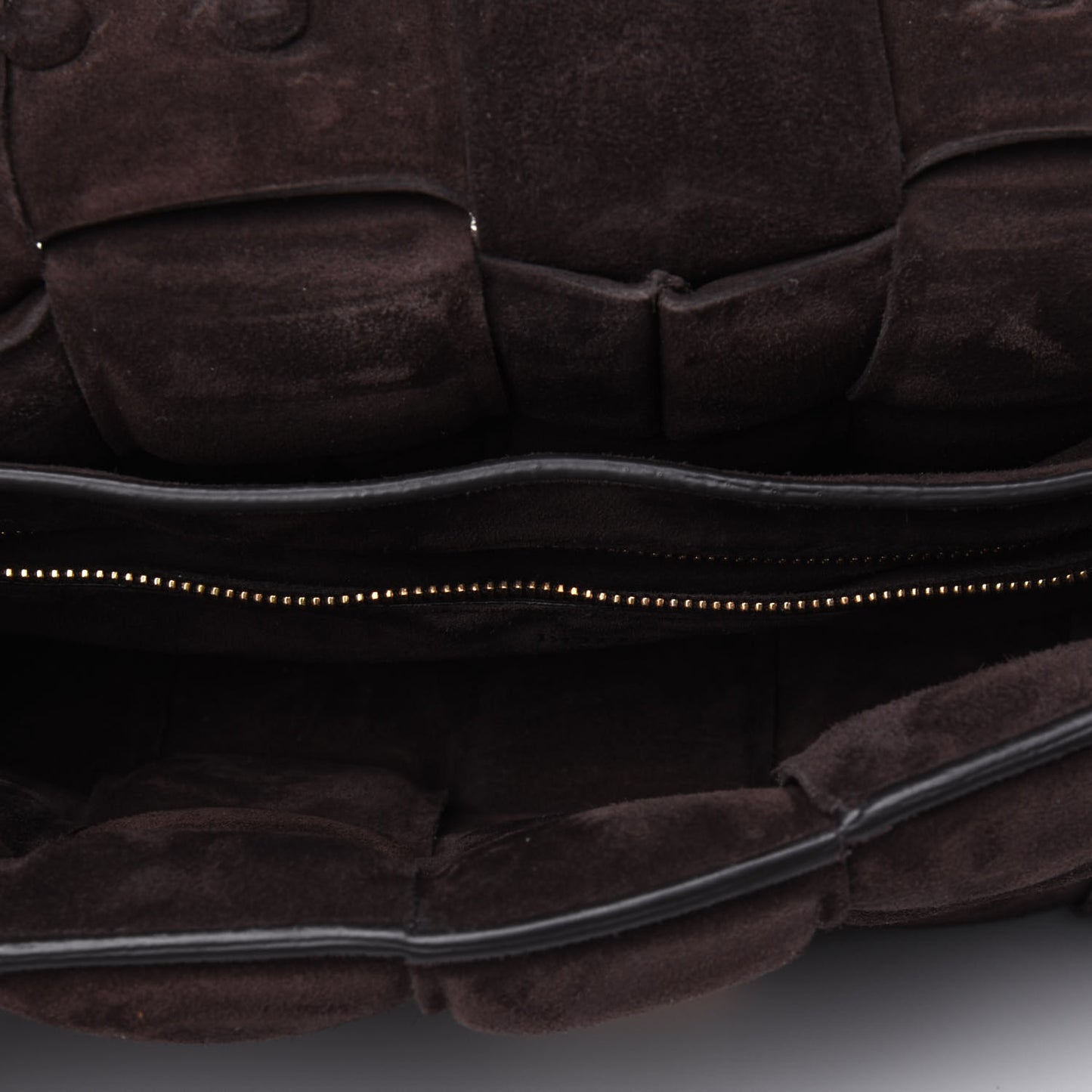 Suede Maxi Intrecciato Padded Chain Cassette Crossbody Bag Fondant