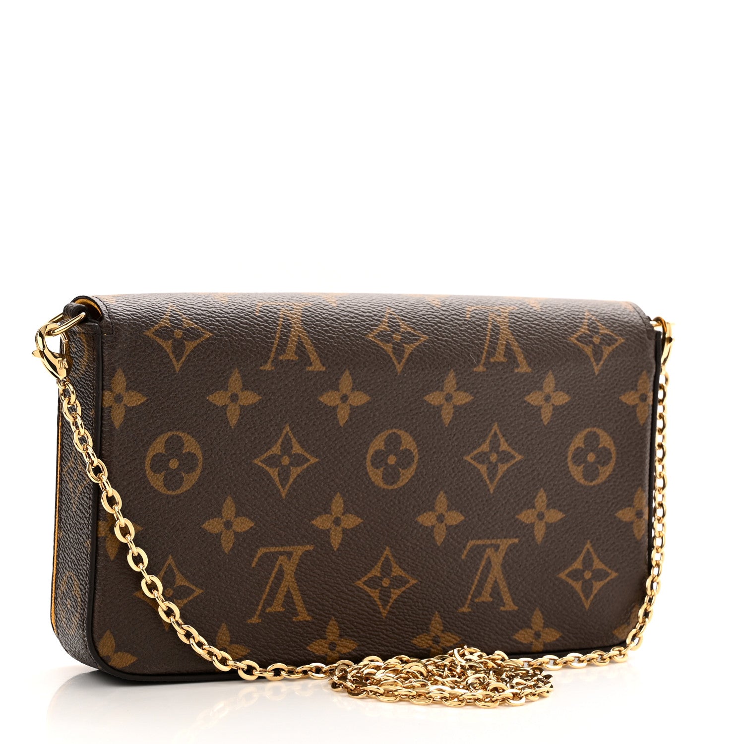 Louis Vuitton Monogram 2022 Christmas Animation New York Soho Pochette Felicie Chain Wallet Yellow 4 of 7