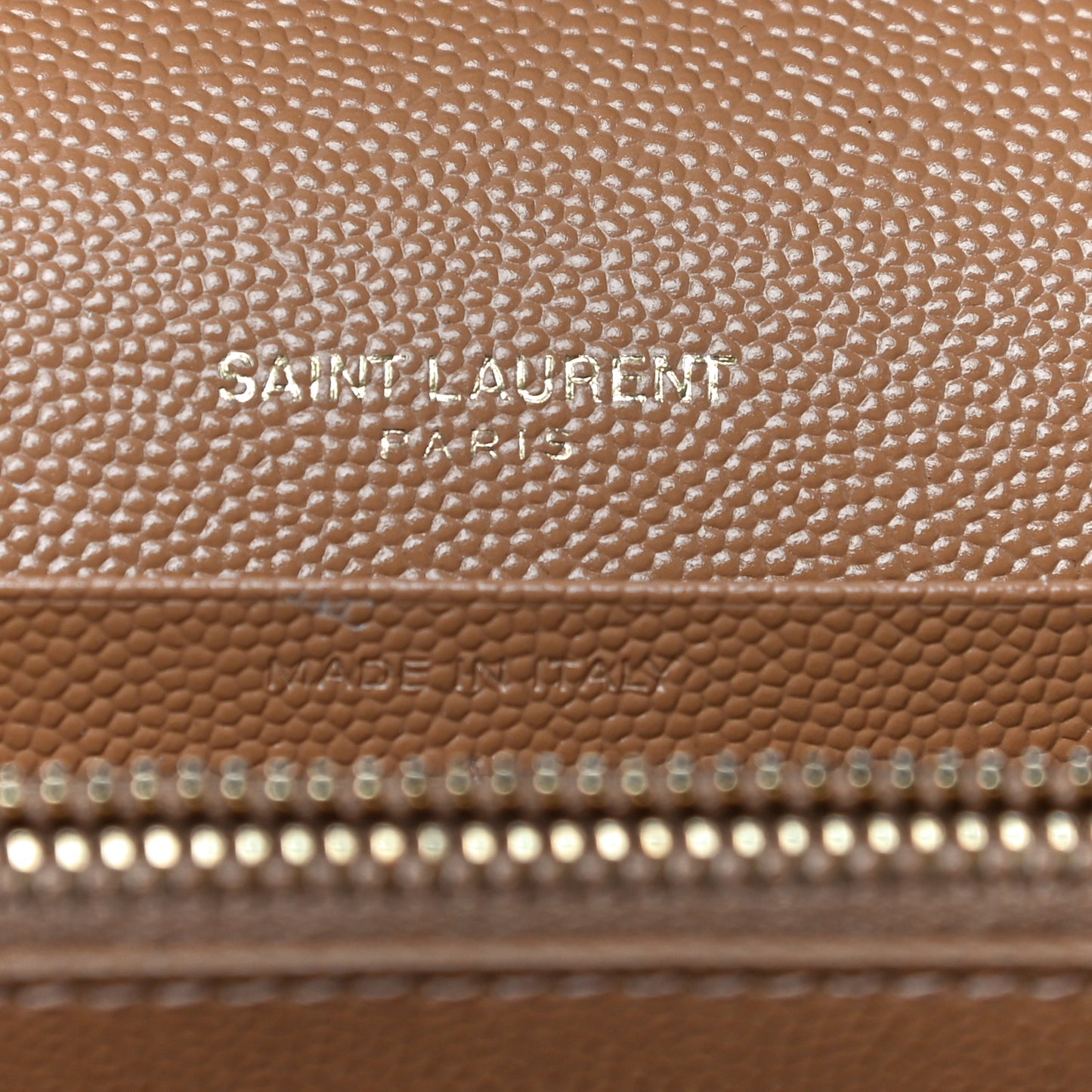 Grain De Poudre Matelasse Chevron Monogram Chain Wallet Dune